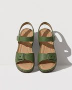 Rosanna | Silver Wedge Low Heel Sandals For Summer Days — voorkant