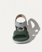 Philippa | Comfortable Low Heeled Nude Sandals For Summer Days — voorkant