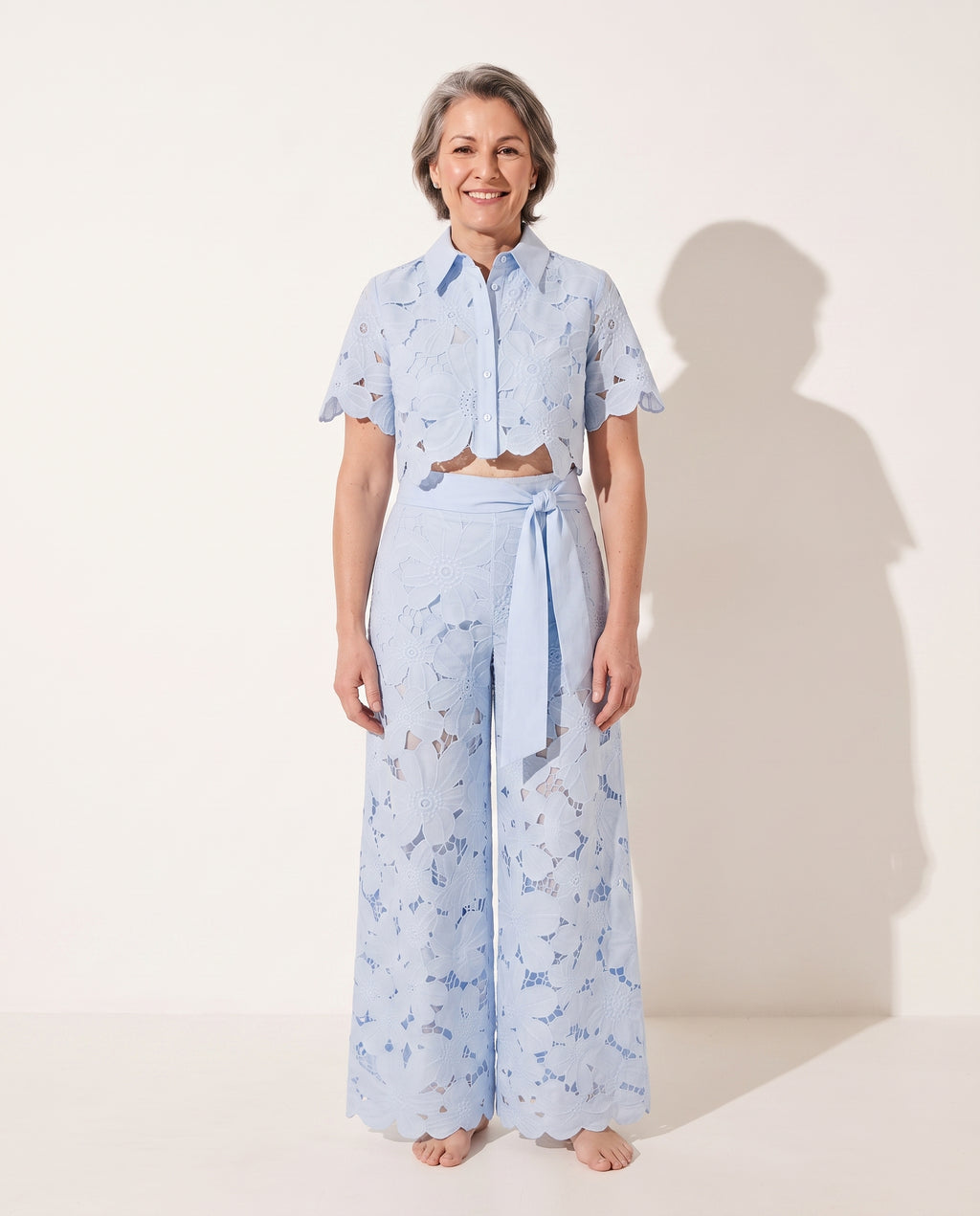 Fleur | Summer Jumpsuits Playsuits Two-Piece Wide-Leg Set — voorkant