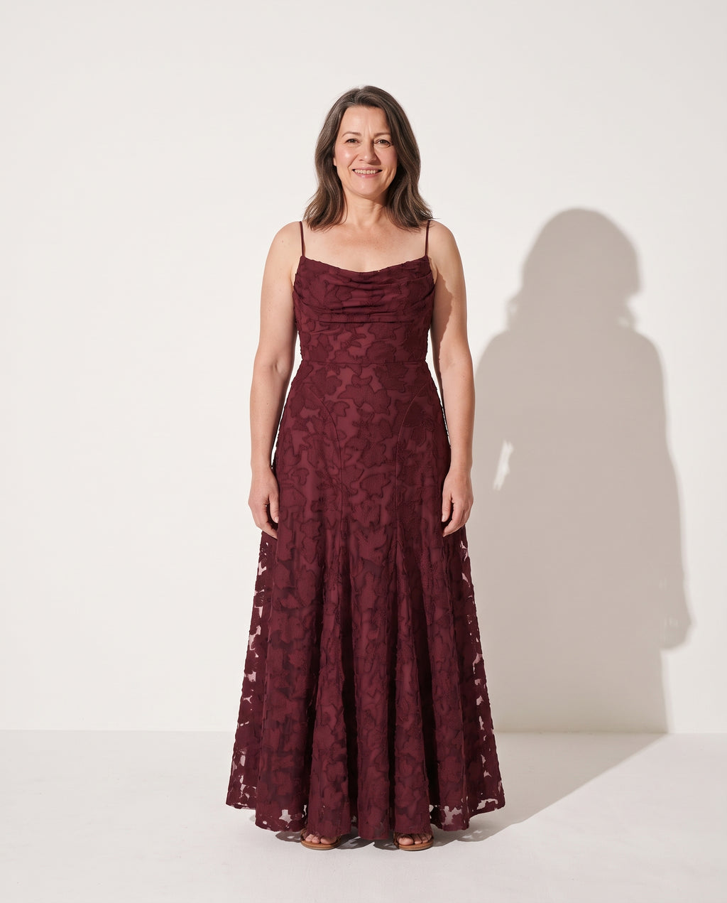 Honorine | Strapless Satin Maxi Evening Dress One Shoulder Midi — voorkant