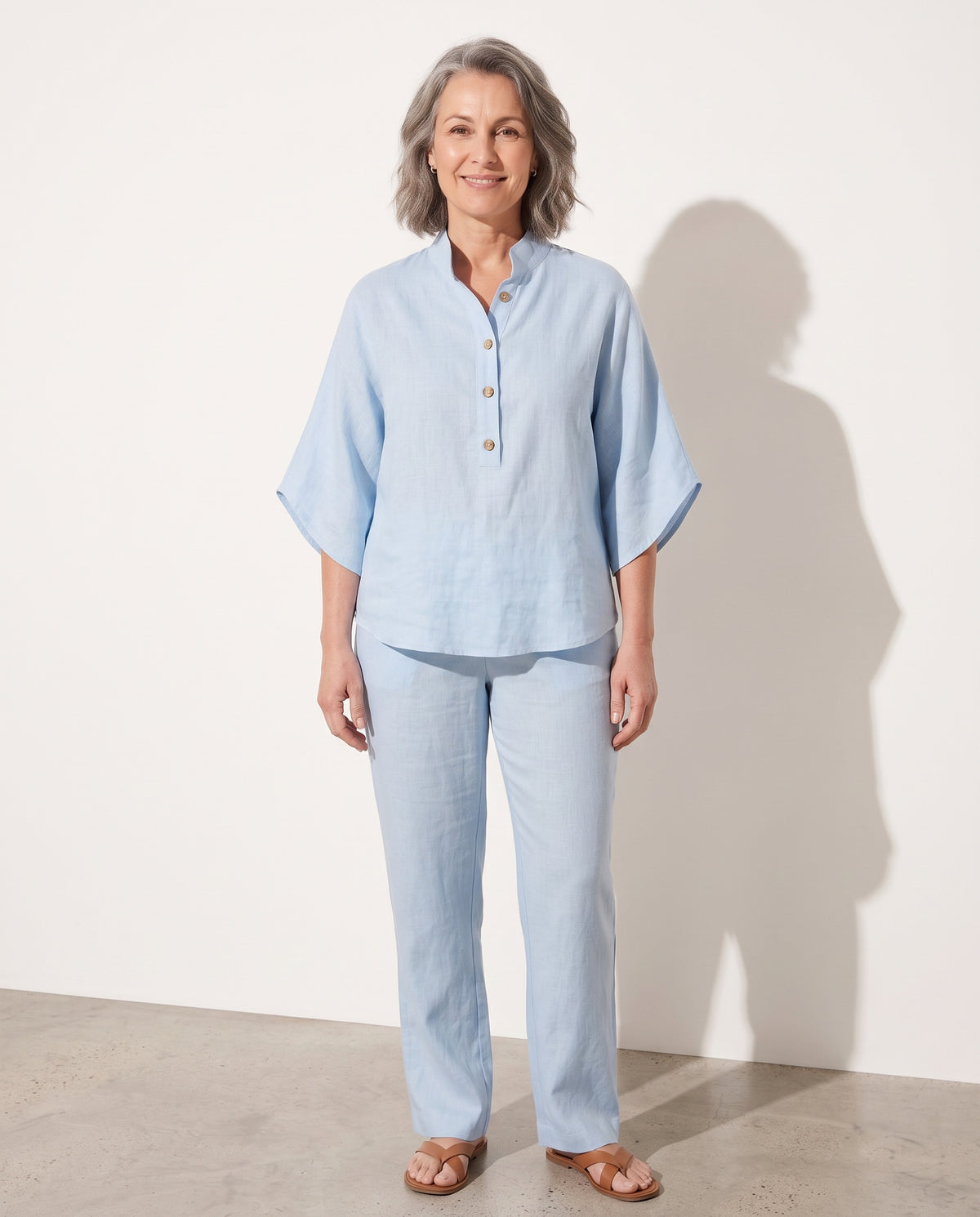 Isolde | White Linen Wide Leg Jumpsuit Romper Playsuit Pants — voorkant