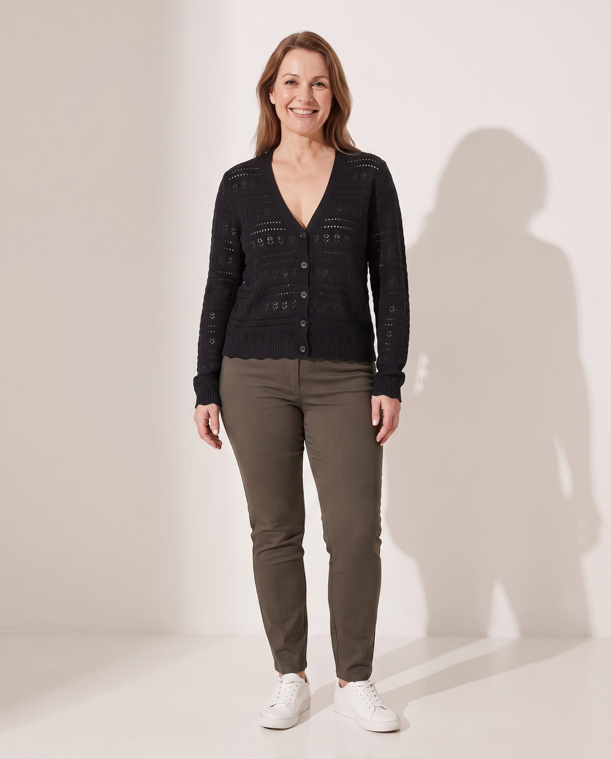 Edith | Lightweight Thin Long Cardigan Summer Light Layer — voorkant