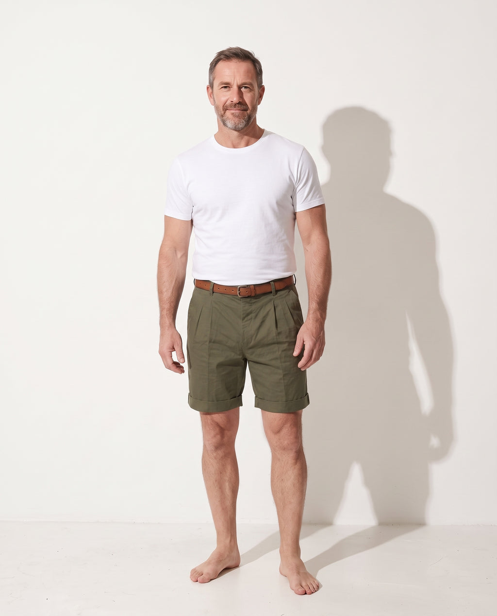 Viggo | White Linen Blend Chinos Pants Men Smart Casual Summer — voorkant