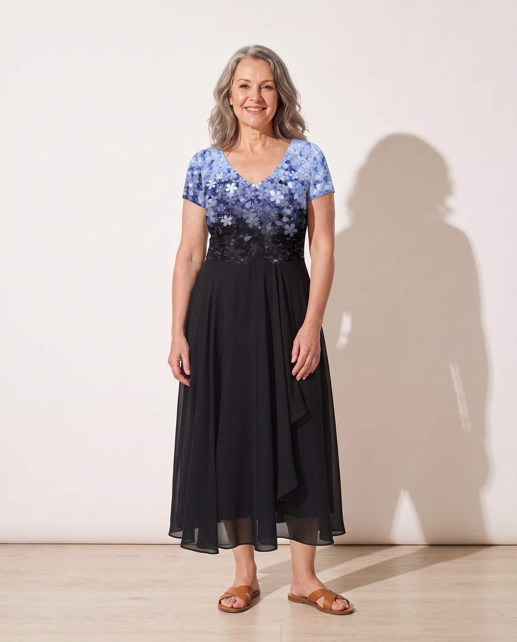 Amandine | Floral Maxi Spring Summer Wedding Guest Dress — voorkant