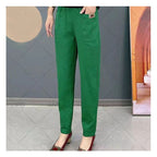 Rosalind | Wide Leg Linen Cotton Casual Formal Pants — Green