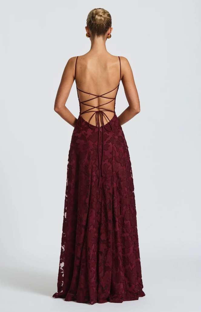 Honorine | Strapless Satin Maxi Evening Dress One Shoulder Midi