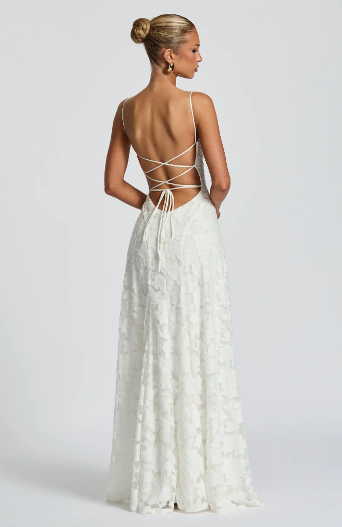 Honorine | Strapless Satin Maxi Evening Dress One Shoulder Midi