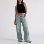 Manon | High Rise Wide Leg Linen Pants — Sky Blue