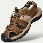 Ellis | Black Strappy Low Flat Heel Sandals Mid Block — Brown
