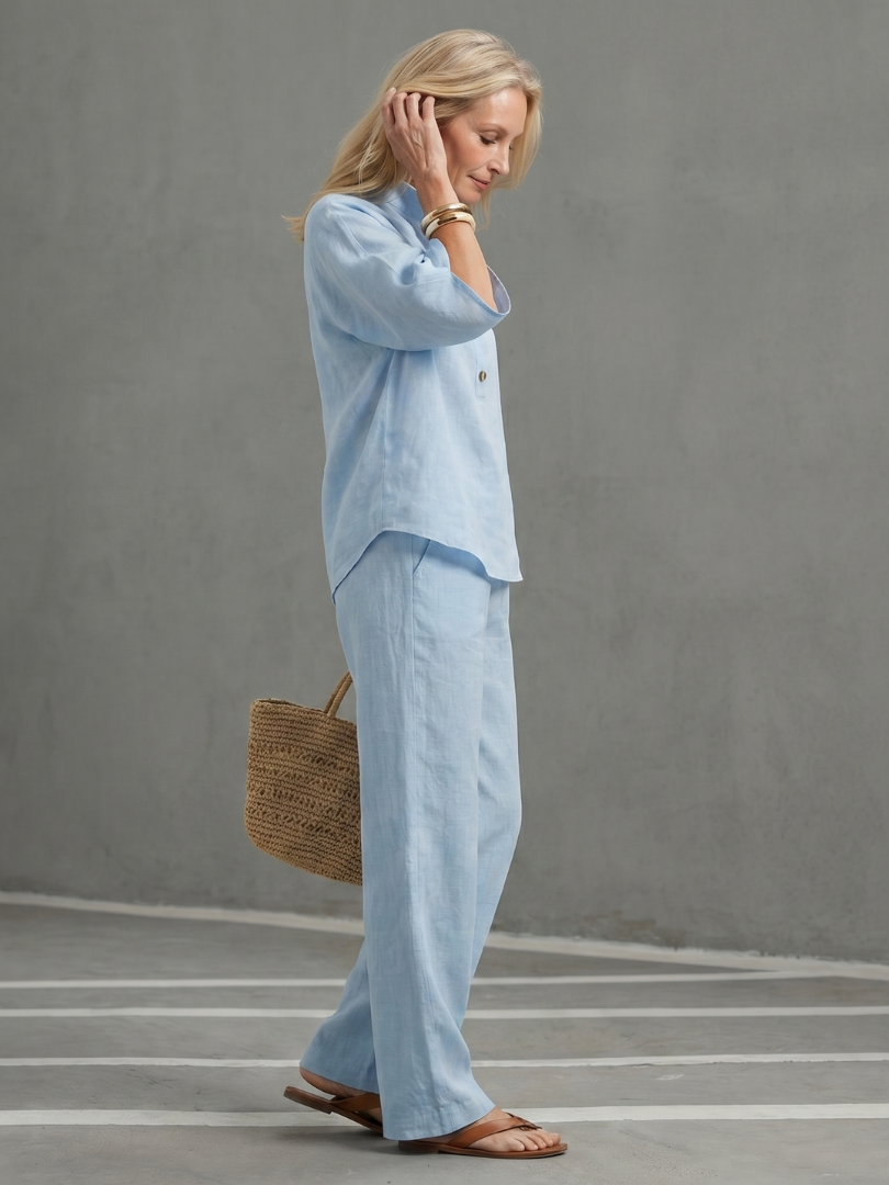 Isolde | White Linen Wide Leg Jumpsuit Romper Playsuit Pants