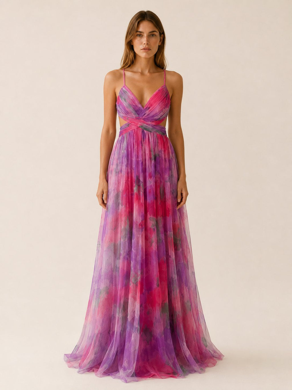 Cosima | Spring Summer Floral Maxi Wedding Guest Dress Petite Dresses — Pink
