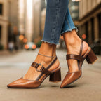Xanthe | Strappy Block Heels Pink Black White Nude Tan