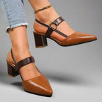 Xanthe | Strappy Block Heels Pink Black White Nude Tan